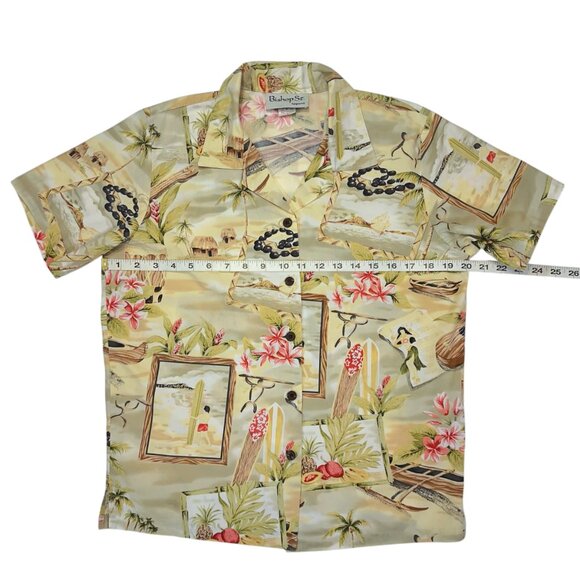 Bishop St. Apparel Hawaiian Surfer Short Sleeve Shirt, Size Small - Picture 4 of 8